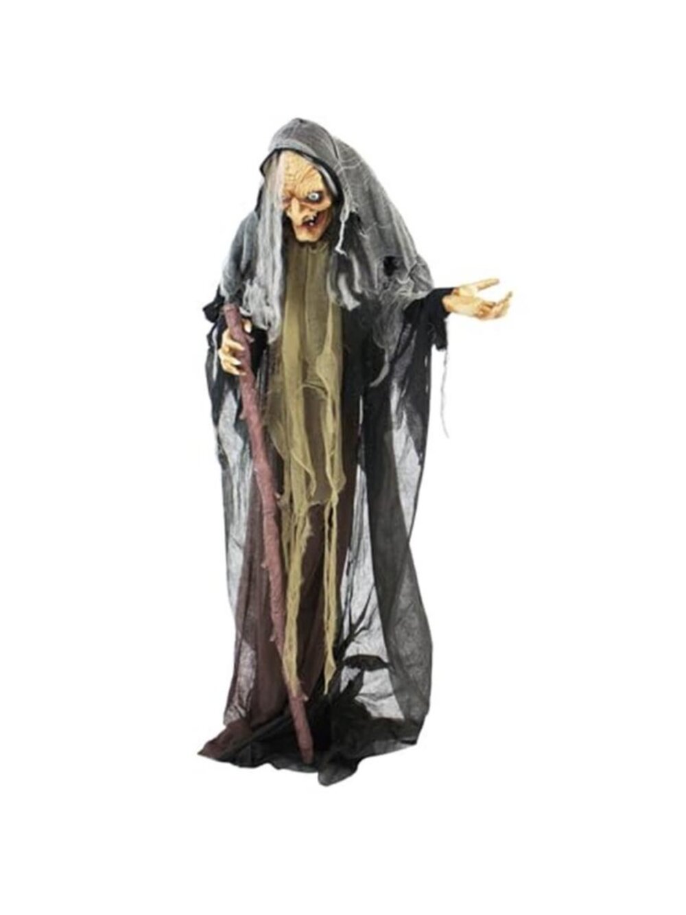 Life-Size Scary Poseable Talking Witch, Halloween Animatronic